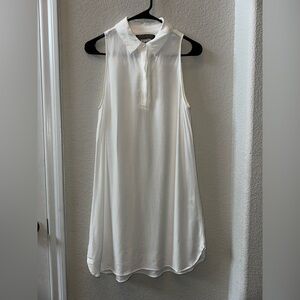 Reformation White Collared Dress size 2